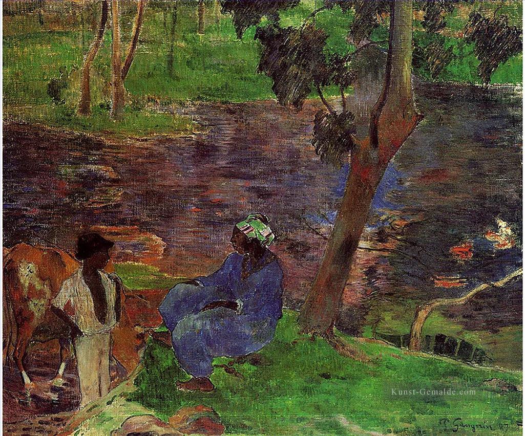 Am Teich Beitrag Impressionismus Primitivismus Paul Gauguin Ölgemälde